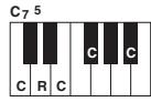 YAMAHA PSR-S750 - Lorsque la note fondamentale source est c : - 22