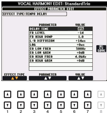 YAMAHA PSR-S750 - Appuyez sur la touche [i] (SAVE) pour sauvegarder le type d'harmonie vocale modifié. - 19
