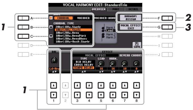 YAMAHA PSR-S750 - Appuyez sur la touche [i] (SAVE) pour sauvegarder le type d'harmonie vocale modifié. - 1