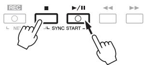 YAMAHA PSR-S750 - Utilisation des fonctionnalités d'accompagnement automatique avec la reproduction de morceaux - 1