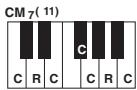 YAMAHA PSR-S750 - Lorsque la note fondamentale source est c : - 4