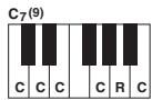 YAMAHA PSR-S750 - Lorsque la note fondamentale source est c : - 6