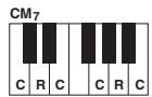 YAMAHA PSR-S750 - Lorsque la note fondamentale source est c : - 3