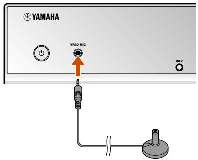 YAMAHA RX-V367 - Raccordez le microphone YPAO à la prise YPAO MIC sur la face avant. - 1