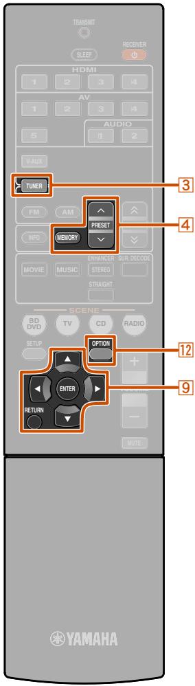 YAMAHA RX-V367 - Enregistrement sur un numéro de présélection sur lequel aucune station n'est enregistrée - 2
