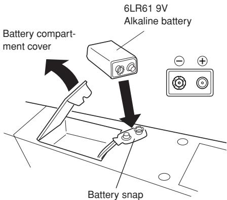 YAMAHA SLG110S - ■ Installing the Battery - 1