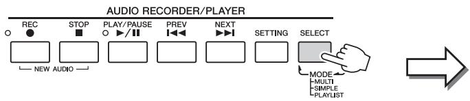YAMAHA TYROS 4 - Données AUDIO (AUDIO) de l'écran AUDIO (simple) file selection - 2