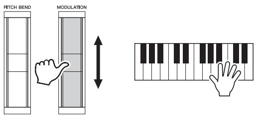YAMAHA TYROS 4 - Utilisation de la molette de variation de ton - 3