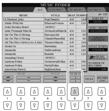 YAMAHA TYROS 4 - Recherche des réglages de panneau - 1