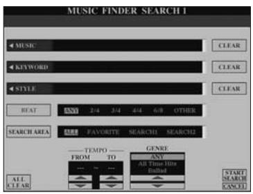 YAMAHA TYROS 4 - Recherche des réglages de panneau - 3