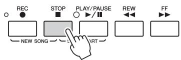 YAMAHA TYROS 4 - Appuyez sur la touche [STOP] de la section SONG pour interrompre la reproduction. - 1