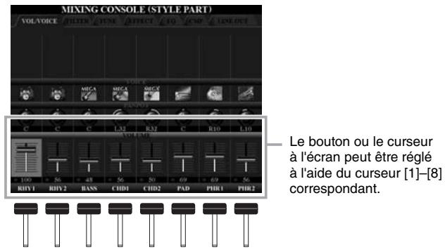 YAMAHA TYROS 4 - Curseurs [1]-[8] - 2