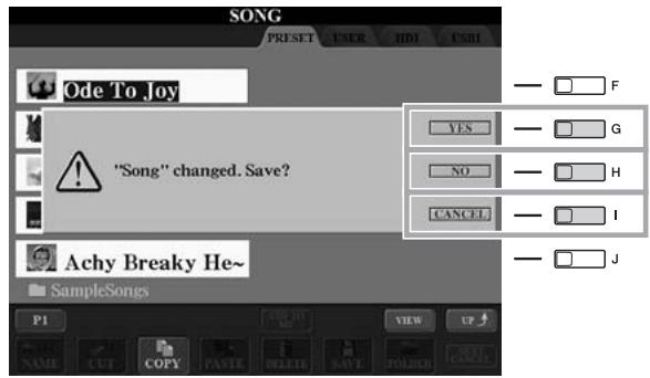 YAMAHA TYROS 4 - Messages affichés à l'écran - 1