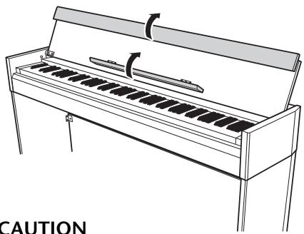YAMAHA YDP-S51 - Closing the key cover - 1