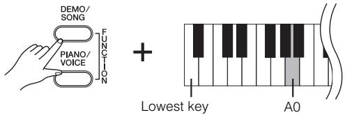 YAMAHA YDP-S51 - To set the pitch to 442.0Hz - 1