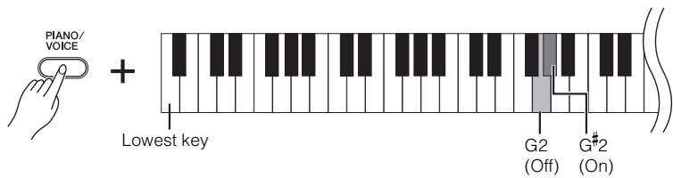 YAMAHA YDP-S51 - To turn off the Damper Resonance: - 1