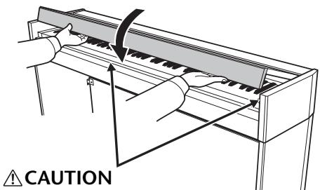 YAMAHA YDP-S51 - Closing the key cover - 3