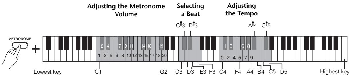 YAMAHA YDP-S51 - Using the Metronome - 1