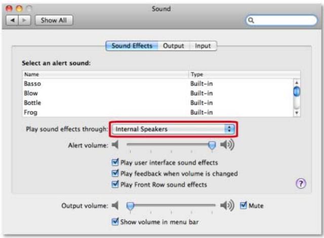 YAMAHA AIC128-D - Configuration du son dans mac OS x - output (sortie) - 1