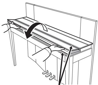 YAMAHA F02 - To close the key cover: - 3