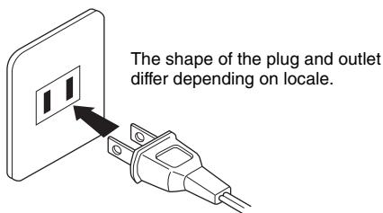 YAMAHA F02 - Connect the Power cord. - 2