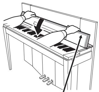 YAMAHA F02 - To close the key cover: - 2
