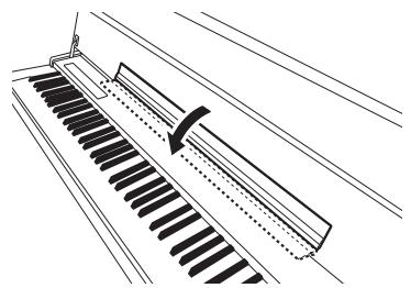 YAMAHA F02 - To open the key cover: - 3