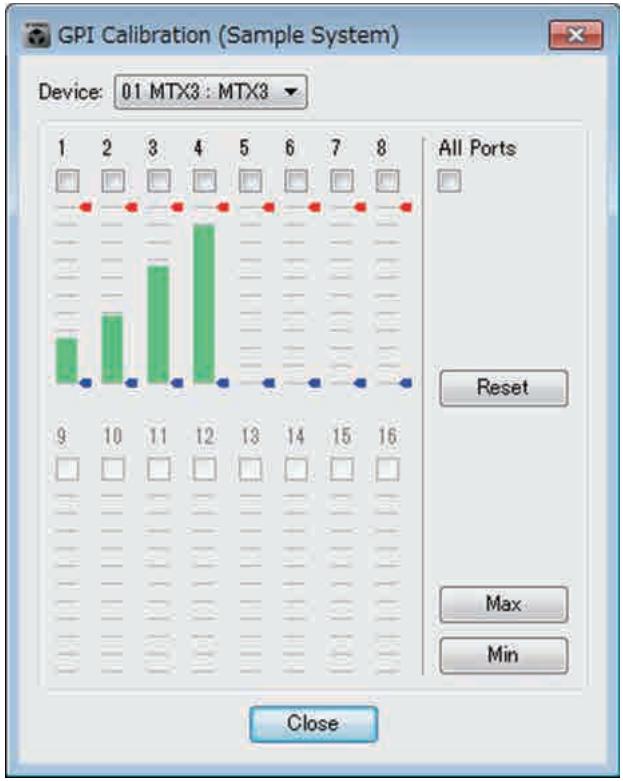 YAMAHA MTX - □Boîte de dialogue « GPI Calibration » - 1