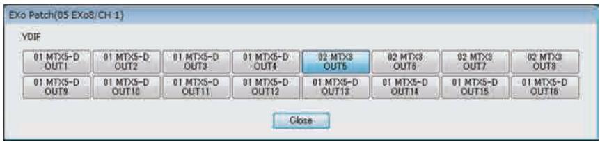 YAMAHA MTX - □Boîte de dialogue « EXo Patch » - 1