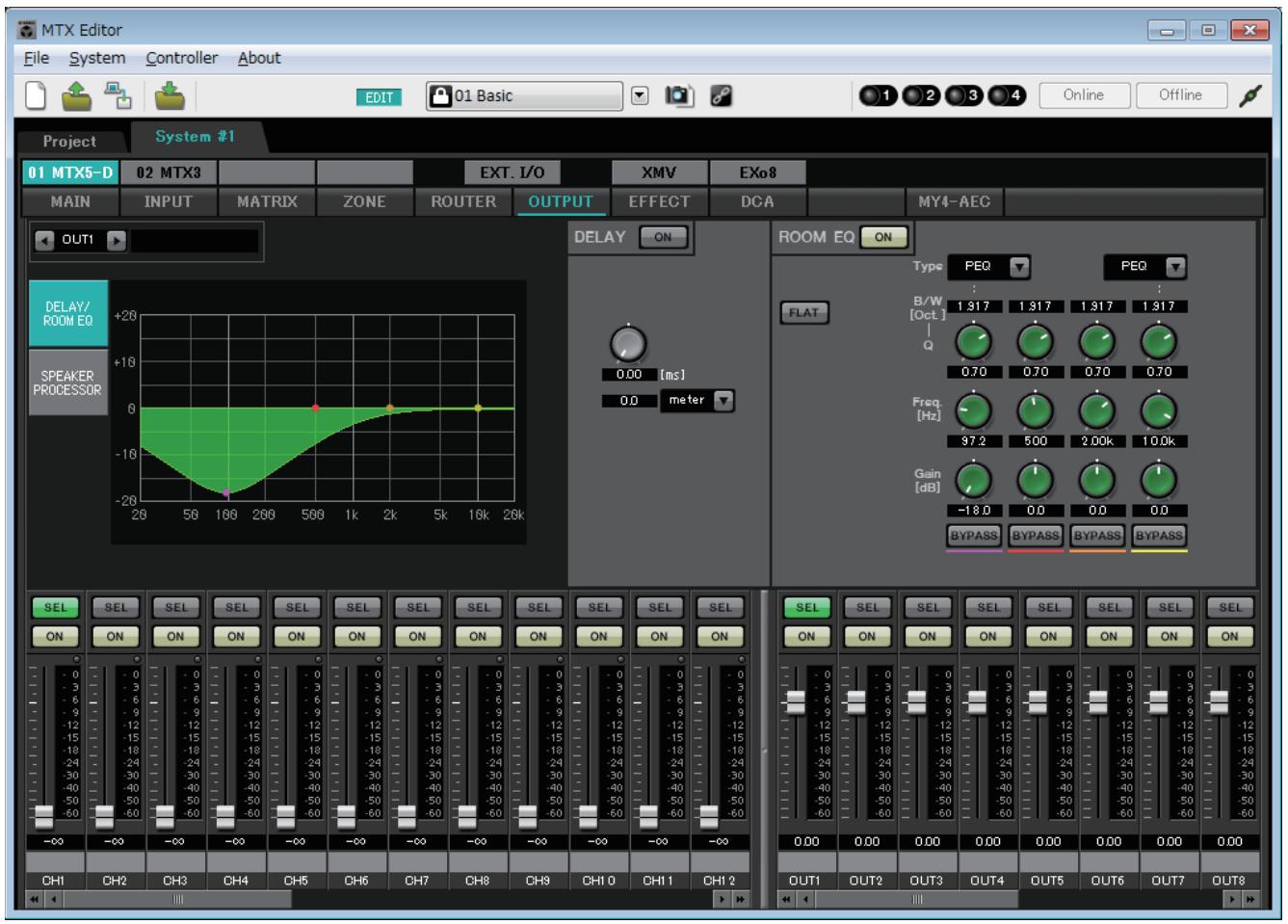 YAMAHA MTX - Écrans « OUTPUT » - 1