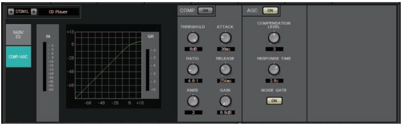 YAMAHA MTX - Écran « COMP/AGC » - 1