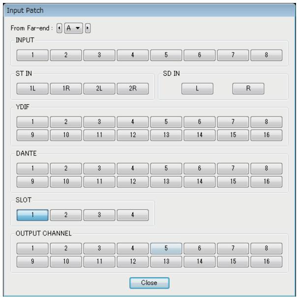 YAMAHA MTX - □Boîte de dialogue « Input Patch » - 2