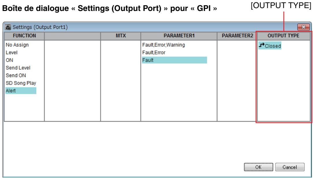 YAMAHA MTX - ■ Boîte de dialogue « GPI Out » - 2