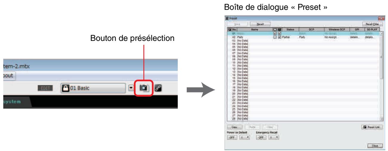 YAMAHA MTX - Stockez la présélection. - 1