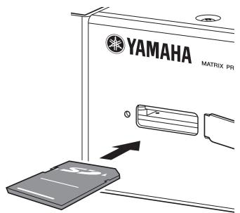 YAMAHA MTX5-D - Inserting an SD memory card - 1