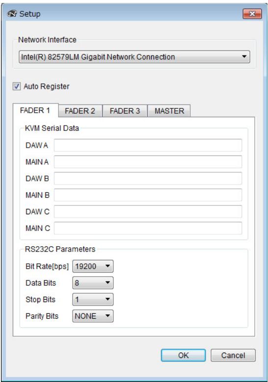 YAMAHA NUAGE WORKGROUP MANAGER - Setup window - 1