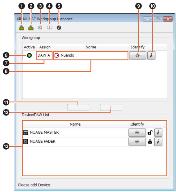 YAMAHA NUAGE WORKGROUP MANAGER - Component names and functions - 1