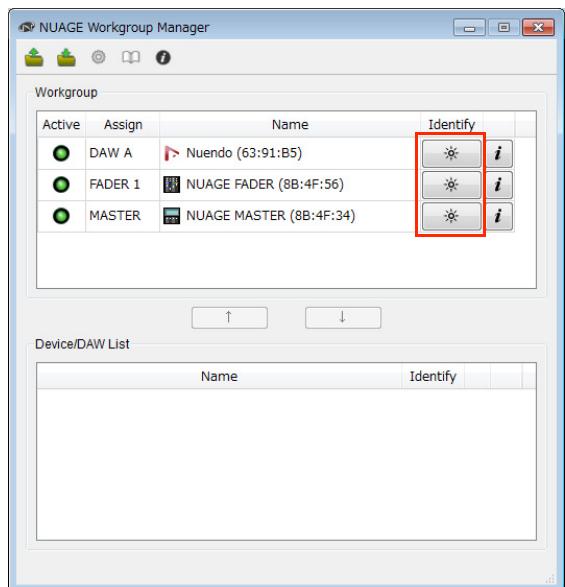 YAMAHA NUAGE WORKGROUP MANAGER - Identifying a device or DAW application - 1