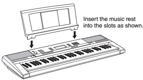 YAMAHA PSR-E243/YPT-240 - Using the music rest - 1
