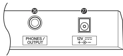 YAMAHA PSR-E243/YPT-240 - Rear Panel - 2