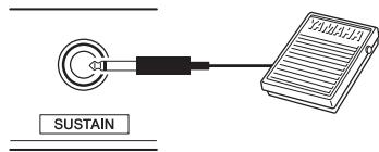 YAMAHA PSR-E243/YPT-240 - Connecting a Footswitch to the SUSTAIN jack - 1