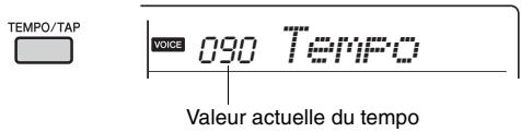 YAMAHA PSR-E343/YPT-340 - Pour modifier le tempo : - 1