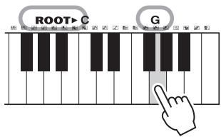 YAMAHA PSR-E343/YPT-340 - À titre d'exemple, nous allons apprendre à jour l'accord GM7 (septième majeure g) - 1