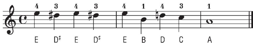 YAMAHA PSR-E343/YPT-340 - Warm-up Exercise - "The Semitone Mystery" - 6