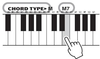 YAMAHA PSR-E343/YPT-340 - À titre d'exemple, nous allons apprendre à jour l'accord GM7 (septième majeure g) - 3