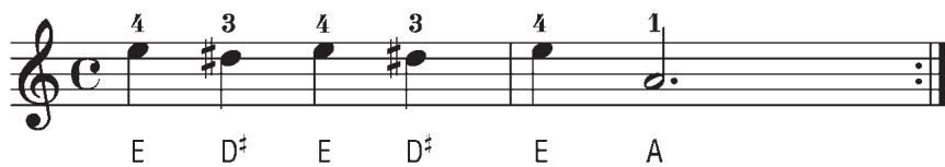 YAMAHA PSR-E343/YPT-340 - Warm-up Exercise - "The Semitone Mystery" - 4