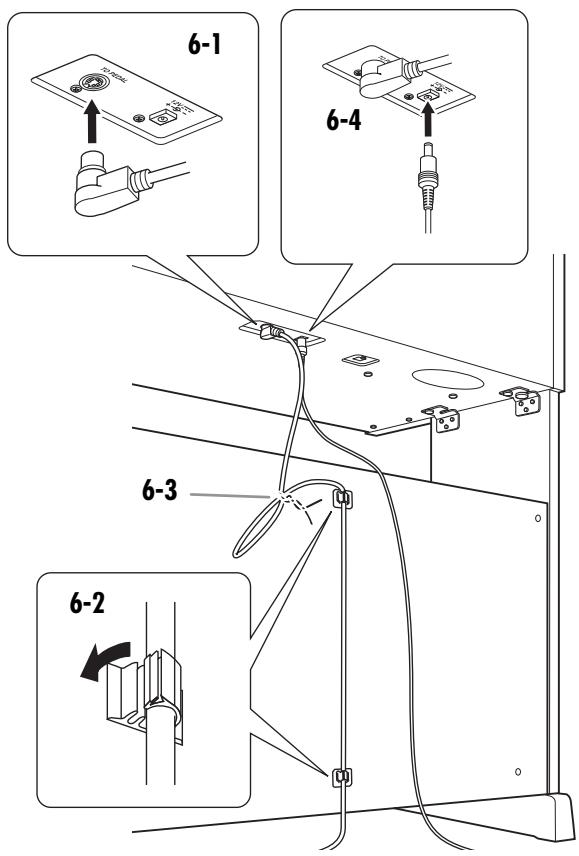 YAMAHA YDP-162/142 - Connect the pedal cord and the AC power adaptor. - 1