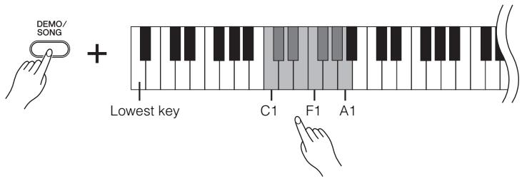 YAMAHA YDP-162/142 - To change the Demo Song during playback: - 1