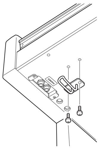 YAMAHA YDP-162/142 - Attach the headphone hanger. (YDP-162 only) - 1