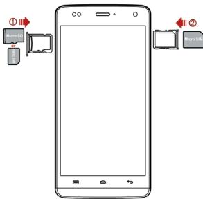 WIKO GETAWAY - - Inserción de tarjetas SIM y micro SD - 1